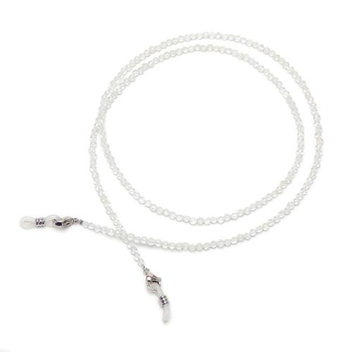 ネックレスになる メガネチェーン 水晶 多面カット 天然石 クリスタル 風水 パワーストーン マスクチェーン マスクストラップ ギフト プレゼント | 