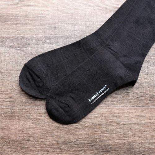 ブリーズブロンズ 消臭 ビジネスソックス チェック 格子柄 ワンポイント 1足 S-23 消臭ソックス 消臭靴下 ビジネス靴下 薄手 日本製 |  | 02