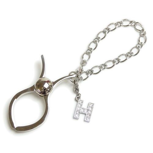 グローブホルダー フィガロチェーン イニシャル アルファベット 筆記体 ゴシック体 手袋ホルダー ローマ字 英字 ラインストーン レディース メタル |  | 08
