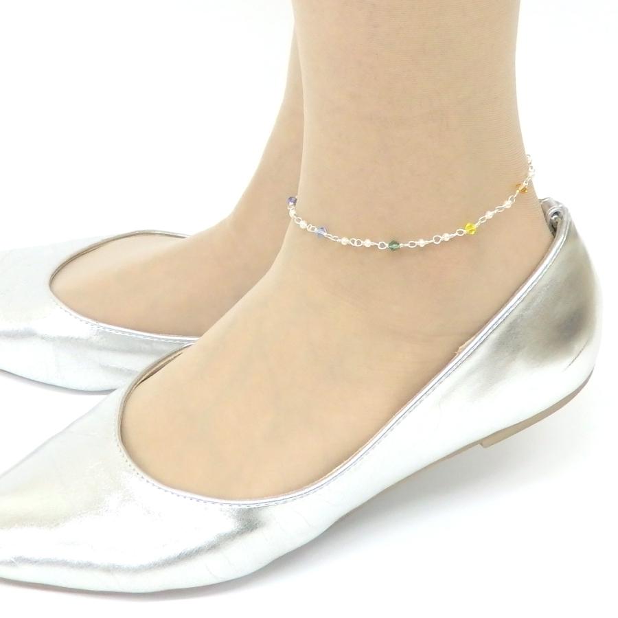 メール便 アンクレット 厄除け 開運 七色 7色 スワロフスキー パール 淡水パール 真珠 淡水真珠 おしゃれ かわいい バレンタイン ギフトに プレゼントに |  | 02