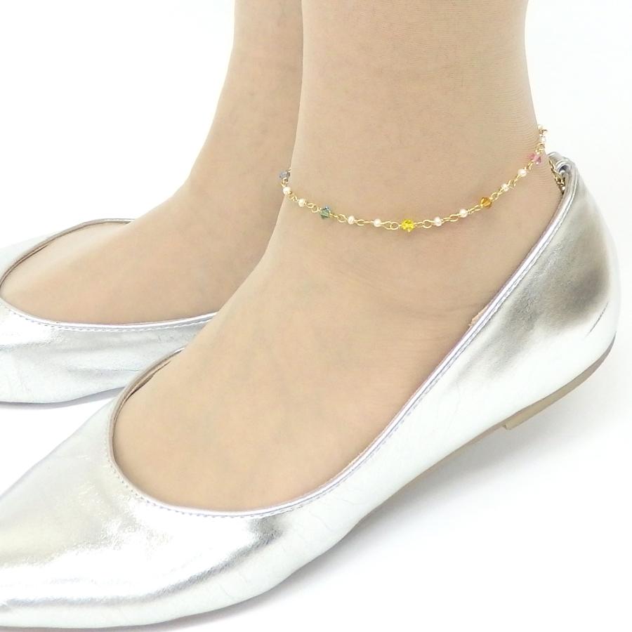 メール便 アンクレット 厄除け 開運 七色 7色 スワロフスキー パール 淡水パール 真珠 淡水真珠 おしゃれ かわいい バレンタイン ギフトに プレゼントに |  | 03