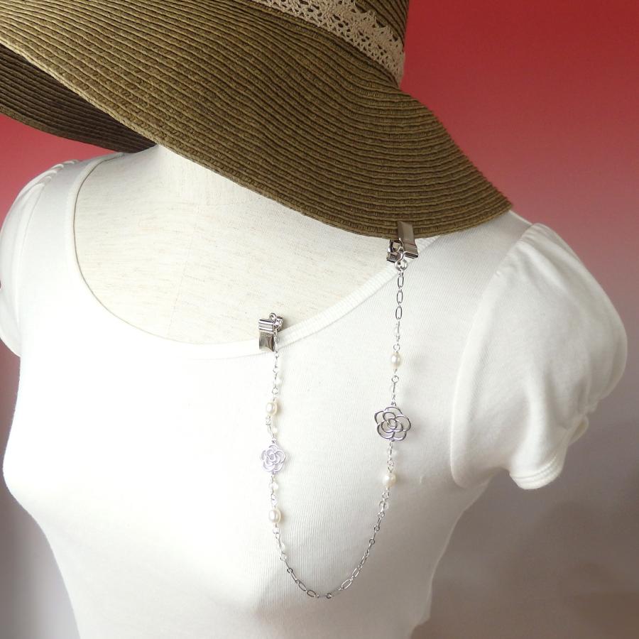 メール便 帽子クリップ ロング パール カメリア 花 淡水真珠 帽子留め レディース ハットクリップ 帽子ホルダー シェイプレット 椿 フラワー おしゃれ 爆買 |  | 04