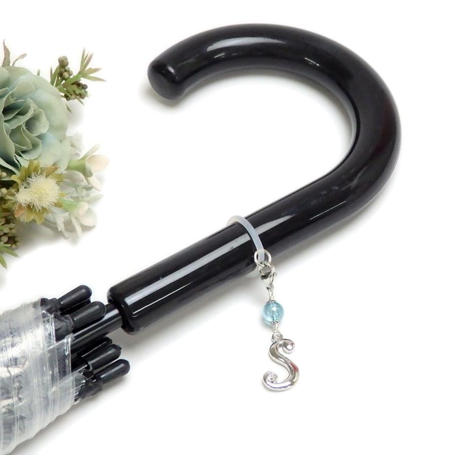 メール便 アンブレラマーカー 天然石 ＆ アルファベット 筆記体 ゴシック体 イニシャル パール ラインストーン 傘アクセサリー ボトルマーカー 推し活 |  | 08