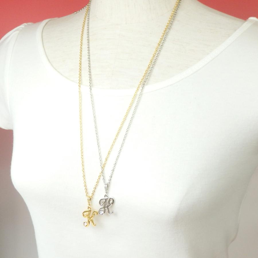 メール便 おしゃれ イニシャルトップ ペンダント ネックレス アルファベット 筆記体 イニシャル ラインストーン 推し活 英字 |  | 01
