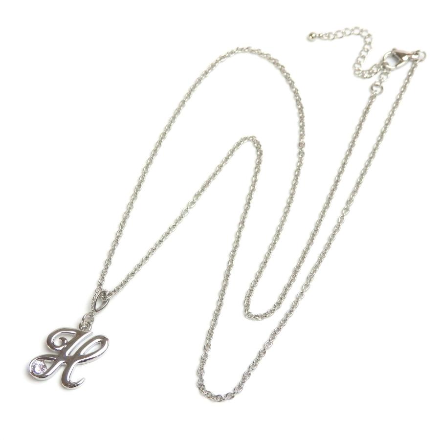 メール便 おしゃれ イニシャルトップ ペンダント ネックレス アルファベット 筆記体 イニシャル ラインストーン 推し活 英字 |  | 05