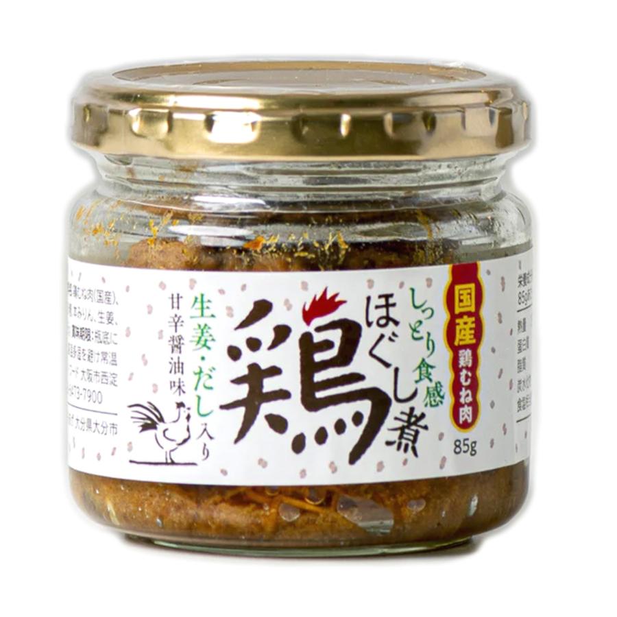 鶏ほぐし煮 85g × 12個 スカイフード しっとり 国産 鶏むね肉 フレーク 鶏肉 ほぐし 醤油 本みりん 甘辛 ご飯のお供 |  | 01
