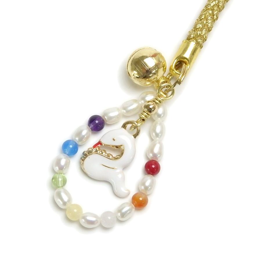 メール便 午年 根付 ストラップ 厄除け 七色 天然石 白蛇 干支 開運 十二支 えと パール 馬年 うまどし へび年 巳年 へび 蛇 ヘビ 淡水真珠 風水 金運 |  | 05