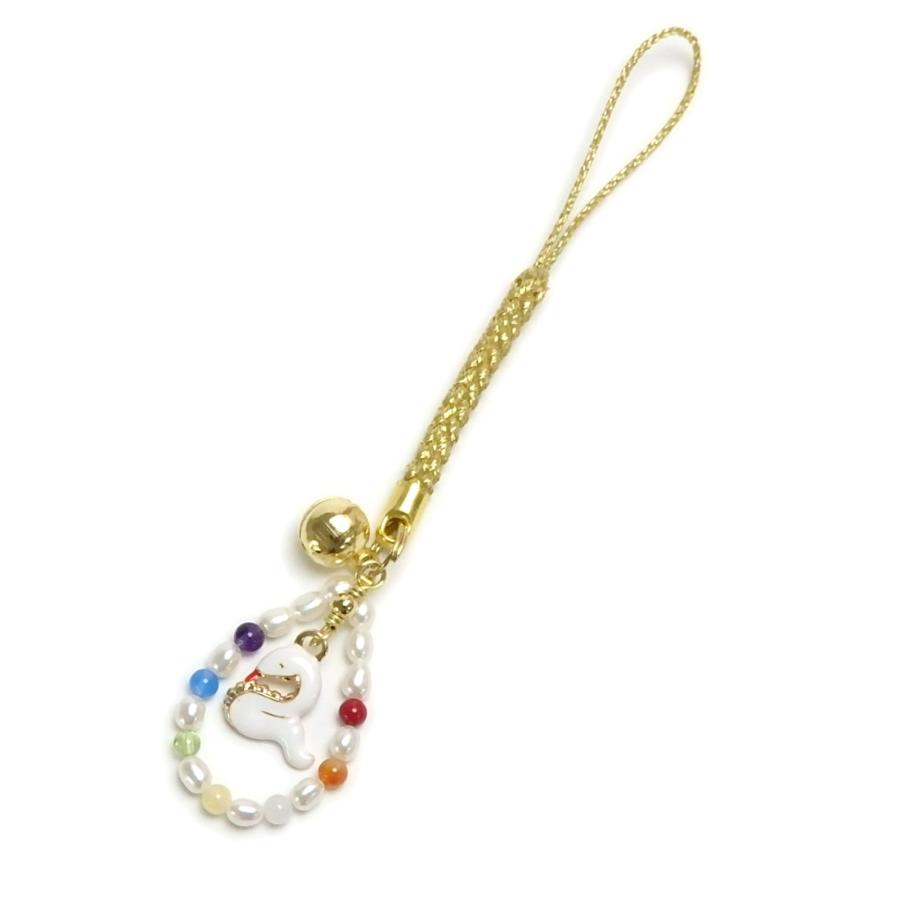 メール便 午年 根付 ストラップ 厄除け 七色 天然石 白蛇 干支 開運 十二支 えと パール 馬年 うまどし へび年 巳年 へび 蛇 ヘビ 淡水真珠 風水 金運 |  | 06