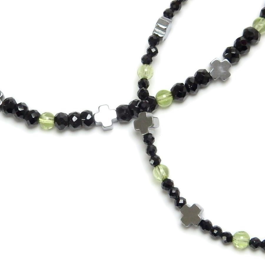 メール便 ブレスレット ブラックスピネル ペリドット ヘマタイト クロスモチーフ 十字架 1本 男性用 女性用 メンズ レディース 天然石 パワーストーン 風水 爆買 |  | 02
