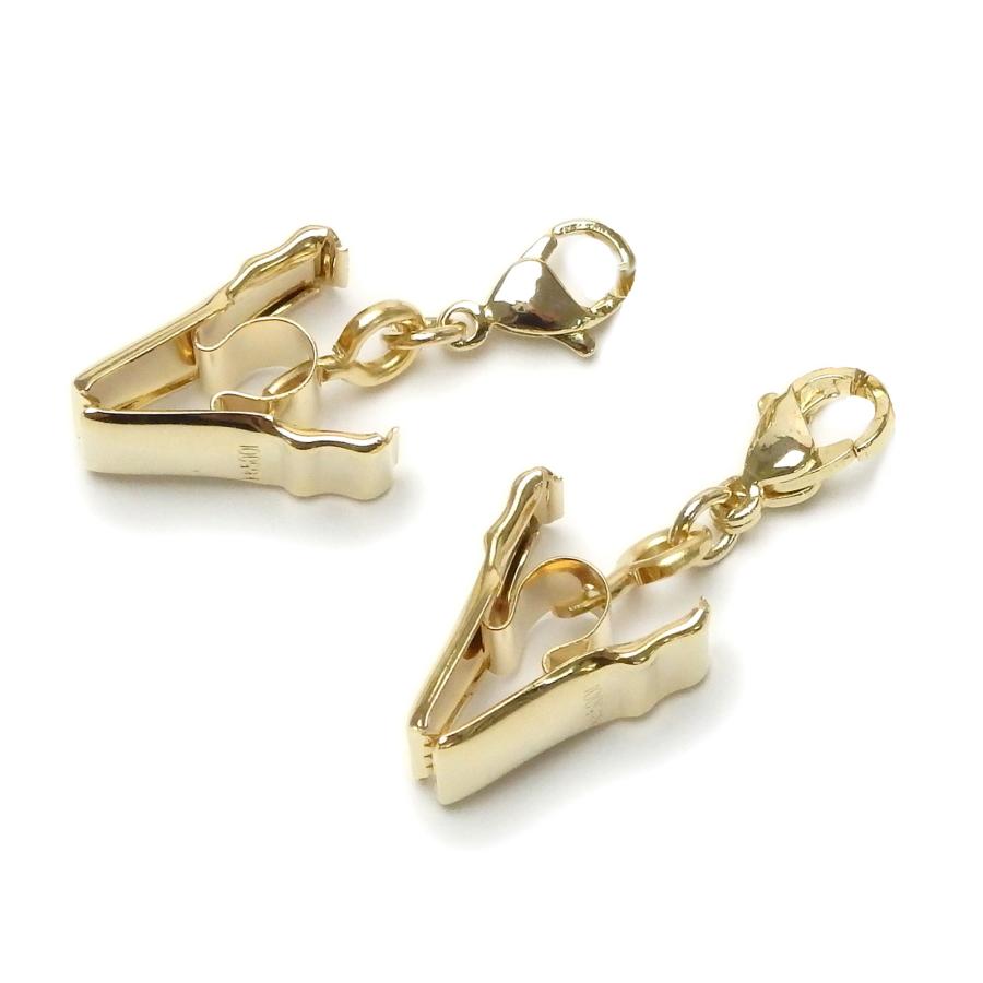 メール便 カニカン付き ワニグチクリップ 帽子クリップ テーブルクロスウェイト 金具 1ペア （2個） アクセサリー金具 ハットクリップ マスククリップ |  | 02