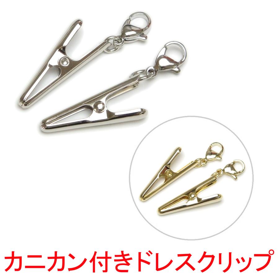 メール便 カニカン付き ドレスクリップ 金具 1ペア （2個） ナフキンクリップ 作成 ショールクリップ ナプキンクリップ アクセサリー金具 マスククリップ | 