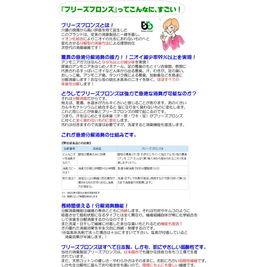 ブリーズブロンズ 消臭 NEW リブソックス 消臭靴下 S-24 1足 消臭ソックス 黒 ブラック カーキベージュ ダークグリーン ライトグレー クルーソックス 日本製 |  | 10