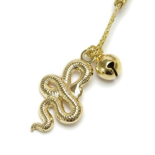 メール便 帯飾り 午年 開運 金色 干支 根付 ストラップ ゴールドカラー うまどし 馬年 へび 十二支 えと 蛇 根付け ストラップ ヘビ 巳年 鈴 風水 金運 snake |  | 05