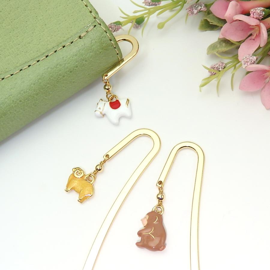 メール便 しおり ブックマーカー 干支 十二支 金属 メタル ゴールドカラー 栞 贈り物 贈答品 ホワイトデー ギフトに プレゼントに 爆買 | 