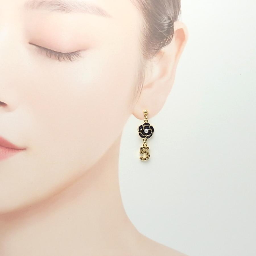 メール便 ピアス イヤリング セレブ カメリア ナンバー 5番 レディース ステンレスピアス 真ちゅうイヤリング 椿 花 バレンタイン ギフトに プレゼントに |  | 01