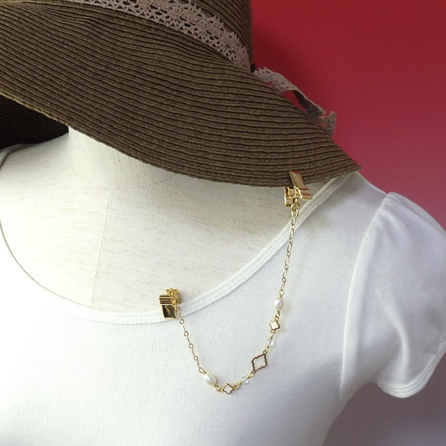 メール便 帽子クリップ リバイバル セレブフラワー パール 花 淡水真珠 帽子留め レディース ハットクリップ 帽子ホルダー シェイプレット おしゃれ |  | 01