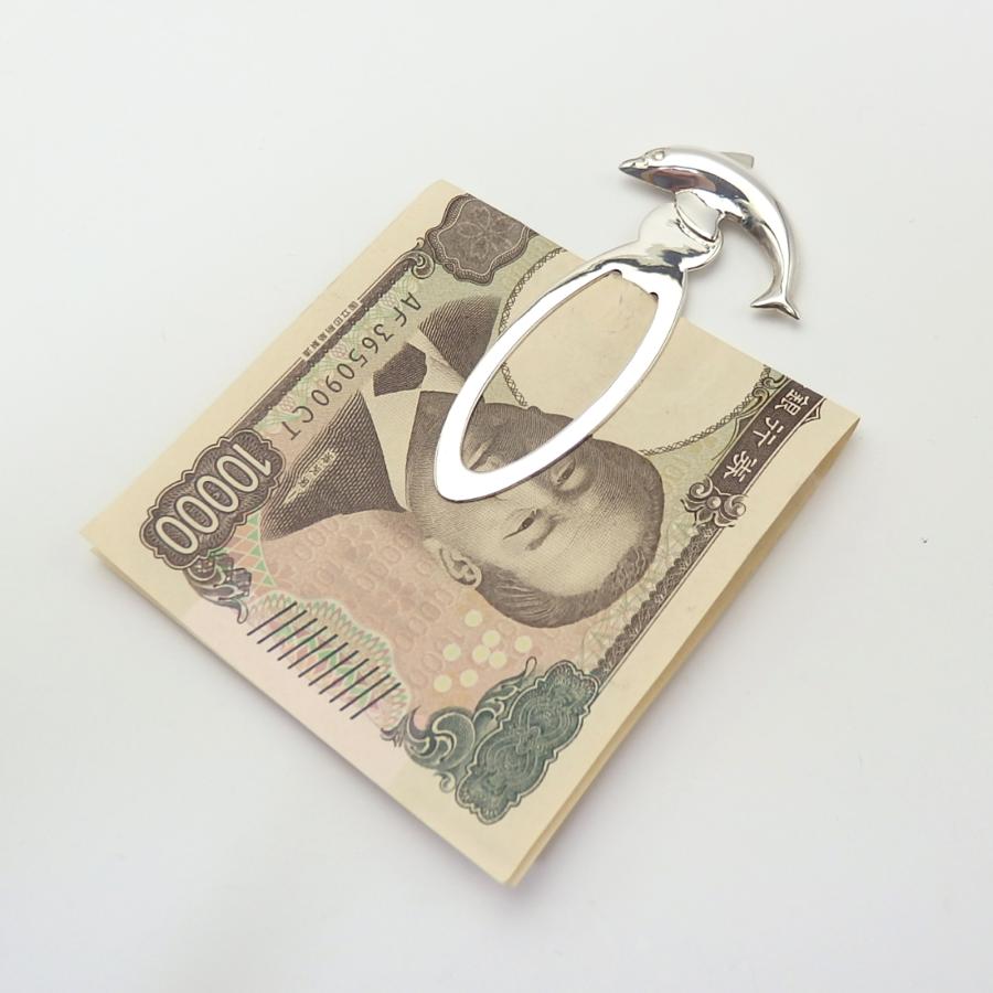 マネークリップ シルバー 925 SILVER 銀製 いるか イルカ ストライプ 飾り罫 銀 ペーパークリップ 財布クリップ お札クリップ 父の日 silver_s |  | 07
