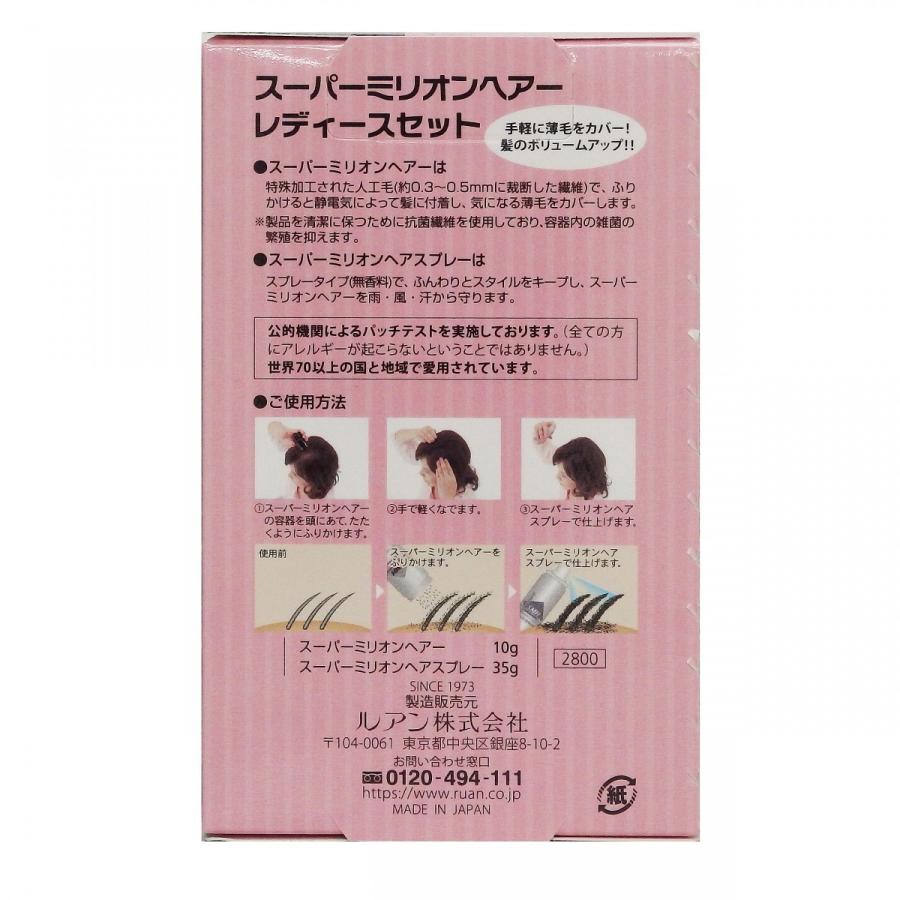 ルアン スーパーミリオンヘアー レディースセット 10g 女性向けパッケージ トライアル クリスマス ギフトに プレゼントに |  | 01