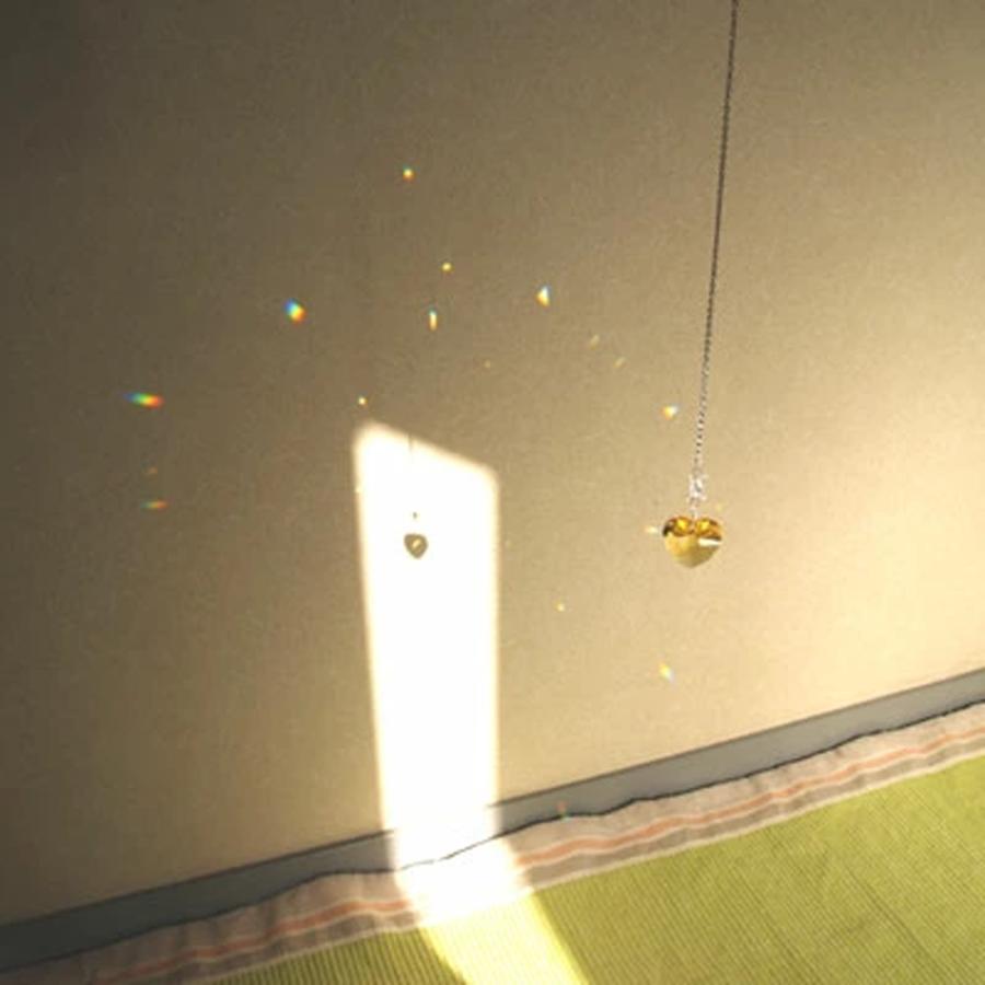 風水サンキャッチャー ラブリーハート イエロー スワロフスキー クリスタル クリスマス ギフトに プレゼントに |  | 01