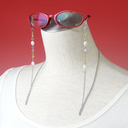 クロネコ便 ギフトケース 淡水真珠 メガネチェーン 7色 +クリア + ブラック 淡水パール スワロフスキー 眼鏡チェーン 七色 クリスマス ギフトに プレゼントに |  | 16