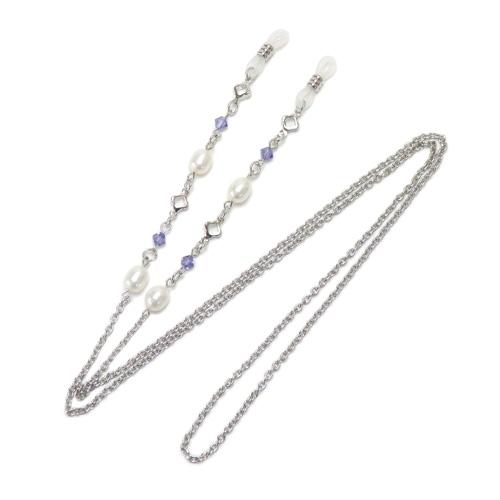 クロネコ便 ギフトケース 淡水真珠 メガネチェーン 7色 +クリア + ブラック 淡水パール スワロフスキー 眼鏡チェーン 七色 クリスマス ギフトに プレゼントに |  | 01