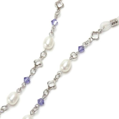 クロネコ便 ギフトケース 淡水真珠 メガネチェーン 7色 +クリア + ブラック 淡水パール スワロフスキー 眼鏡チェーン 七色 クリスマス ギフトに プレゼントに |  | 03