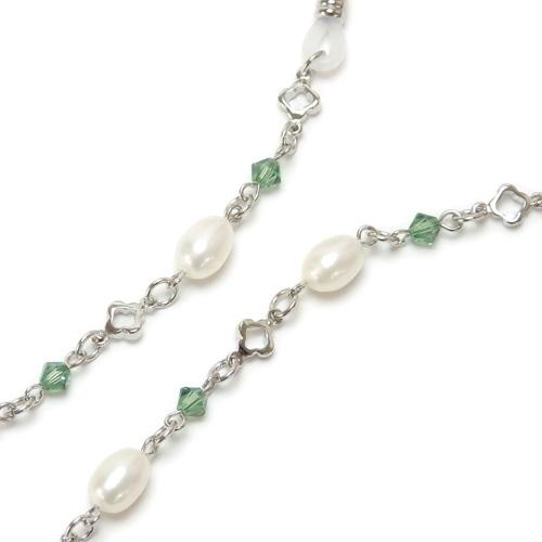 クロネコ便 ギフトケース 淡水真珠 メガネチェーン 7色 +クリア + ブラック 淡水パール スワロフスキー 眼鏡チェーン 七色 クリスマス ギフトに プレゼントに |  | 04