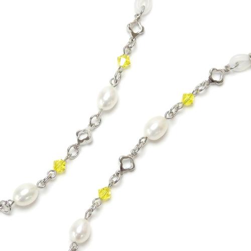 クロネコ便 ギフトケース 淡水真珠 メガネチェーン 7色 +クリア + ブラック 淡水パール スワロフスキー 眼鏡チェーン 七色 クリスマス ギフトに プレゼントに |  | 08