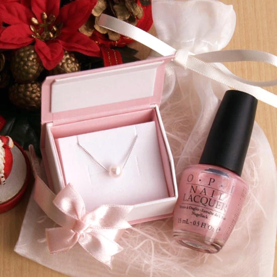 プリティープリンセス パールネックレス & ネイル セット アコヤ本真珠シルバーネックレス＆OPIネイル ペンダント 母の日 プレゼント アクセサリー ギフト | 