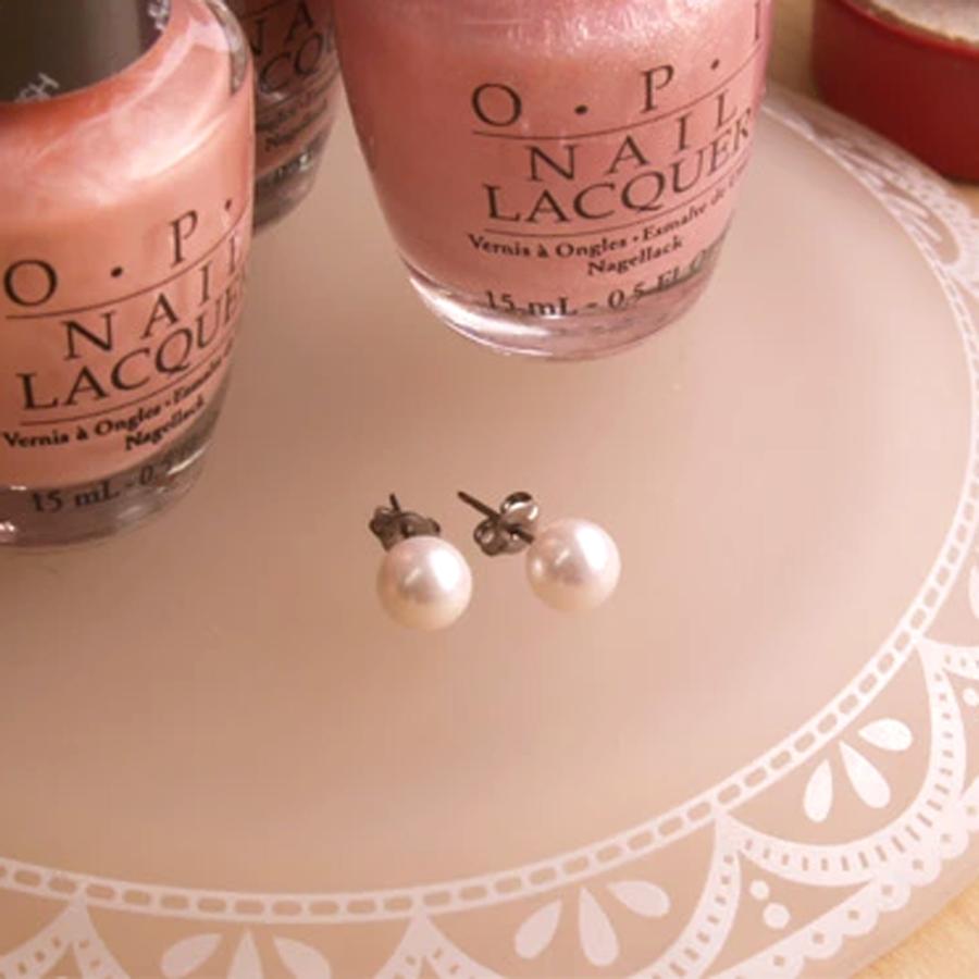 プリティープリンセス パールピアス ＆ ネイルセット アコヤ本真珠パールピアス ＆ OPIネイル 母の日 プレゼント アクセサリー ギフト 爆買 |  | 01