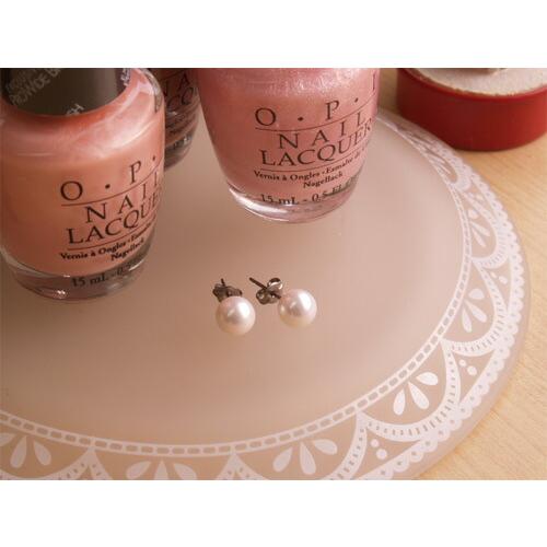 『プリティープリンセスパールセット』 アコヤ本真珠 パールピアス ＆ OPIネイル  プレゼント アクセサリー ギフト 母の日 クリスマス ギフトに プレゼントに |  | 02