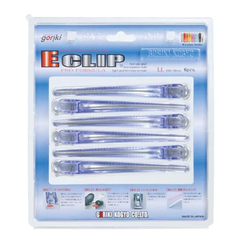 五力工業 ヘアクリップ Eクリップ LLサイズ 138mm 6本入り | 