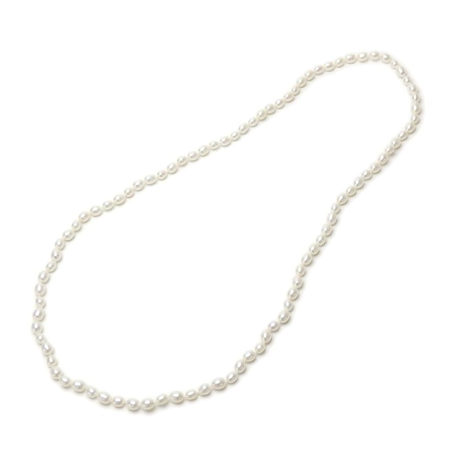 ネックレス パール ロングネックレス オールノット 70cm 淡水パール 淡水真珠 真珠 上質 金具なし 父の日 ギフトに プレゼントに 爆買の画像