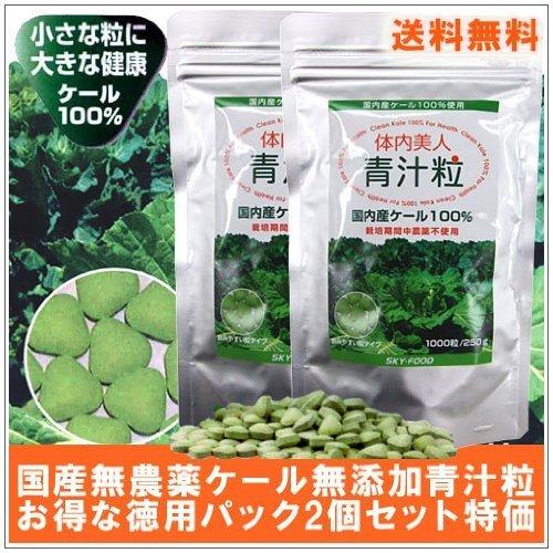 体内美人 青汁粒 1000粒 ×2パック アルミパック スカイフード 青汁 国産ケール 国内産ケール |  | 01