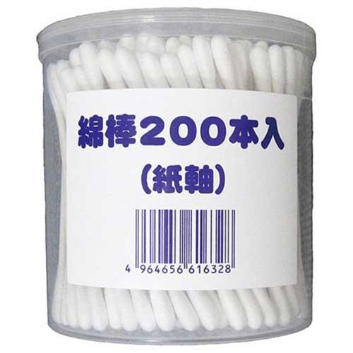綿棒 (紙軸) 200本 無地ケース入 クリスマス ギフトに プレゼントに | 