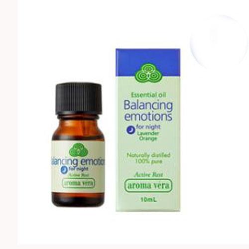 アロマベラ エッセンシャルオイル バランシングエモーション 夜用 10ml 日本香堂 aroma vera バレンタイン ギフトに プレゼントに 爆買 | 