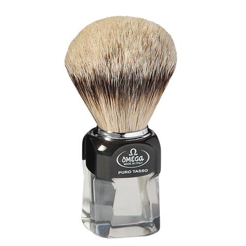 シルバーチップアナグマ634 ヒゲブラシ オメガ 天然毛ひげブラシ | 