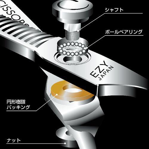 EZY SCISSORS セニングはさみ Jシリーズ J-ZL34B/B 34目直刃30〜35％カット逆刃 クリスマス ギフトに プレゼントに |  | 02