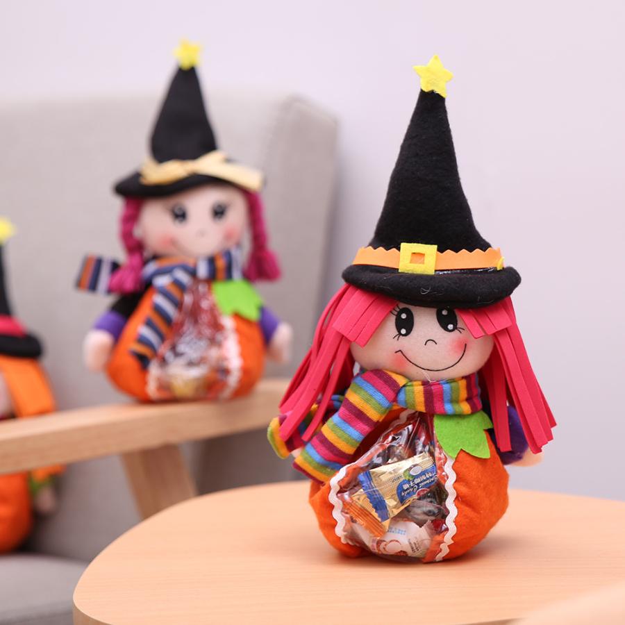 ハロウィン キャンディーバッグ プレゼント 袋 小さい ラッピングバッグ お菓子 バッグ 3枚入 ハロウィーンの装飾 透明中身 子供ギフトバッグ パーティー 魔女hz｜shopmaymay｜04