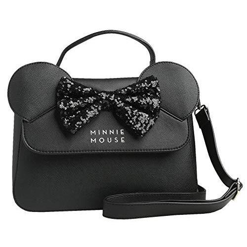 国際ブランド ミニーマウス ディズニー Loungefly 並行輸入品 世界のおもちゃ ホビー商品を直輸入 クロスボディバッグ ブラック カラー 耳とリボン付き 財布 帽子 ファッション小物