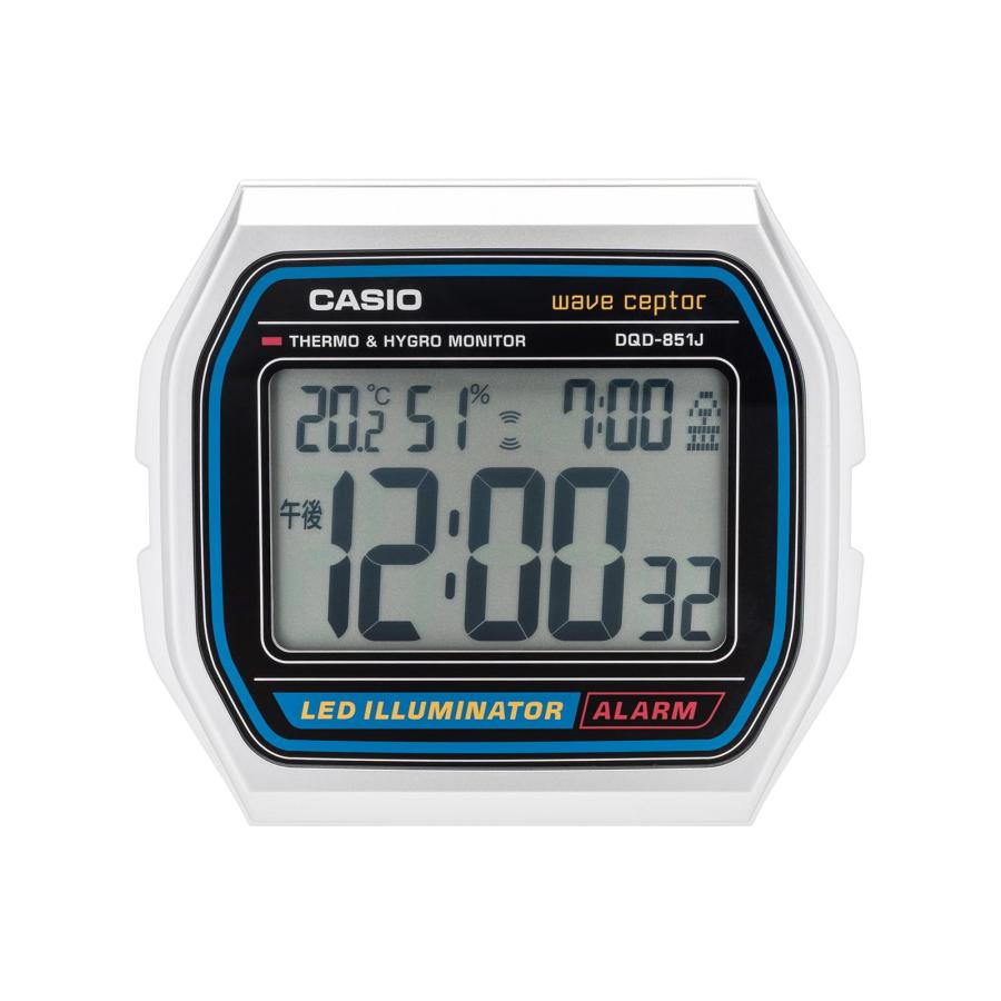 CASIO 置き時計 wave ceptor 電波時計 温度計 G-SHOCK wave ceptor CASIO (カシオ) 目覚し時計 電波時計 温度湿度 日付 曜日