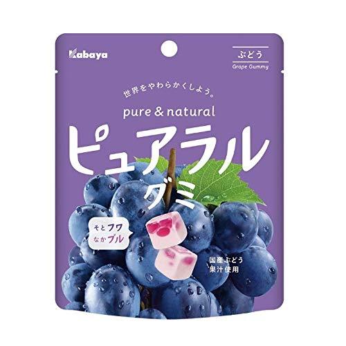 カバヤ食品 カバヤ ピュアラルグミ ぶどう 58g ×8袋 : SHOPみー - 通販