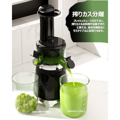 スロージューサー 低速ジューサー Diurwur ミニスロージューサー 搾りカス分離 小型 ミキサー 高い搾汁率 酸化しにくい コンパクト