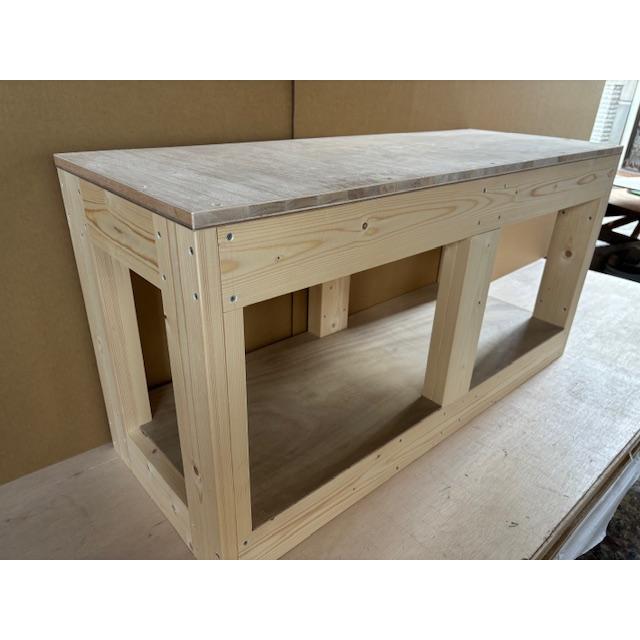 水槽台120×60用　補強柱付 120×60×60 MS-1タイプ 木製水槽台（補強柱付） : Mtbears