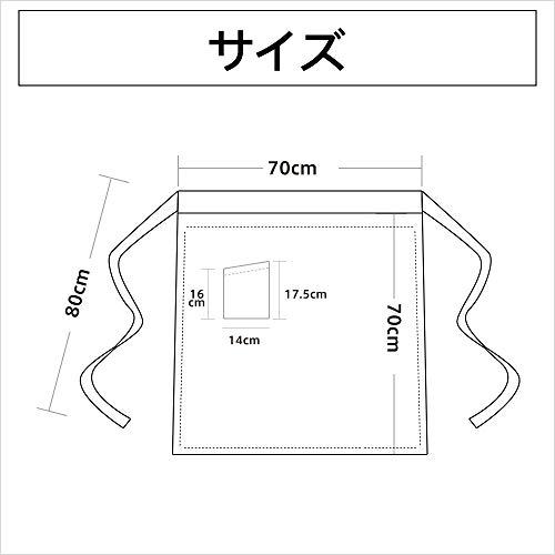 [Autuki] 男女兼用 無地 ミドルエプロン シンプル 腰巻きソムリエ エプロン セット 飲食店 キッチン シェフ カフェ 居酒屋 スーパー開店作業 ネイビ｜shopmulti｜05