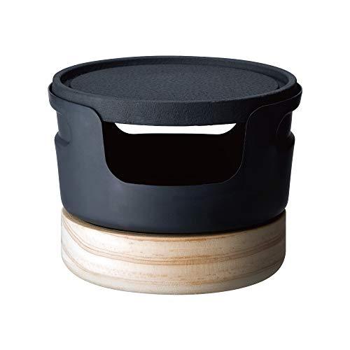 ドウシシャ 鉄焼プレート じゅーじゅー厚焼き 10cm 固形燃料 ブラック  