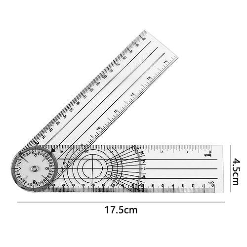 マルチルーラー ゴニオメーター 角度脊椎定規 回転でき 多機能 透明 プロフェッショナル 360度測定ツール 脊椎ゴニオメーター分度器 ゴニオメーター｜shopmulti｜07