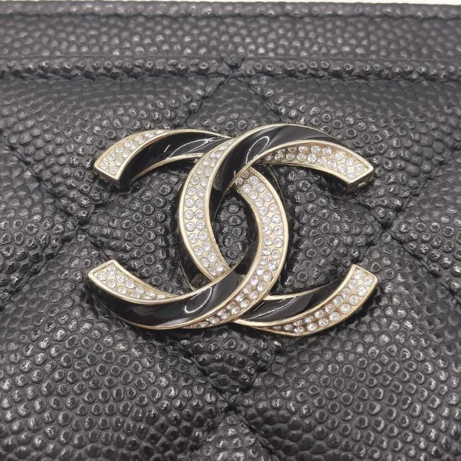 【未使用品】CHANEL シャネル カードケース マトラッセ キャビアスキン ココマーク 希少品 J167｜shopmut｜07