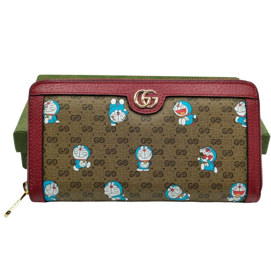 ★極美品★GUCCI グッチ ドラえもんコラボ 長財布 ミニGGスプリーム GUCCI（グッチ） 美品 ミニGGスプリームドラえもん コラボ ラウンド