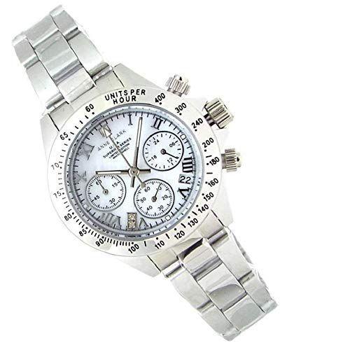 アンクラーク レディース腕時計 世界限定モデル タキメーター クロノグラフ 日本製ムーブメント搭載 天然白シェル文字盤 お肌に優しいオールス Www Gongdisseny Com